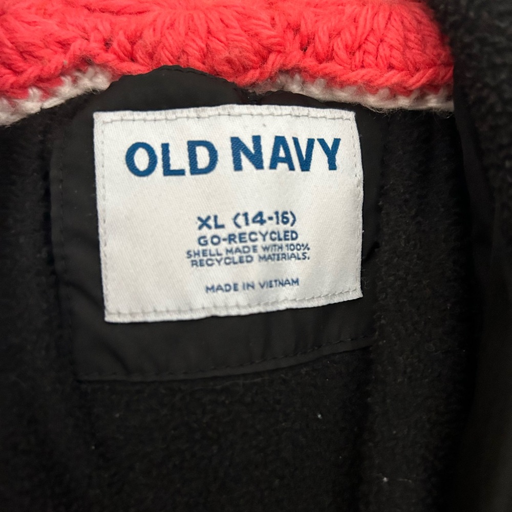 Old Navy Black Kids Hooded Puffer Jacket - Picture 3 of 4
